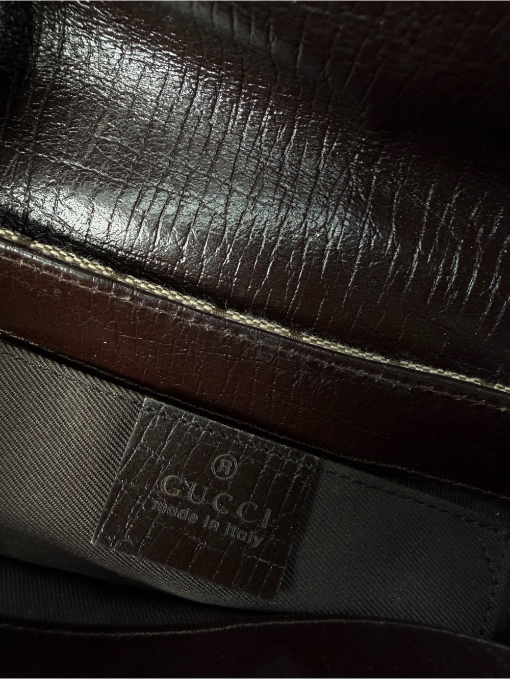 Vintage Gucci Horsebit GG Canvas Chain Shoulder Bag Brown Tom Ford Era - Picture 14 of 16